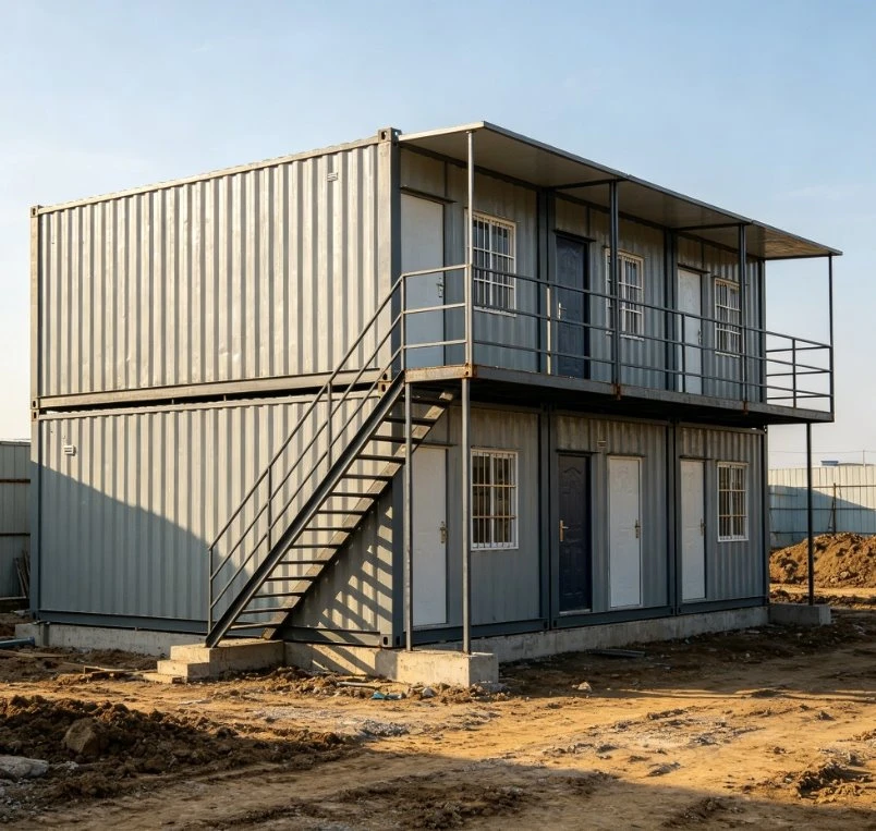 Prefabrik tekis paketli konteyner uyi